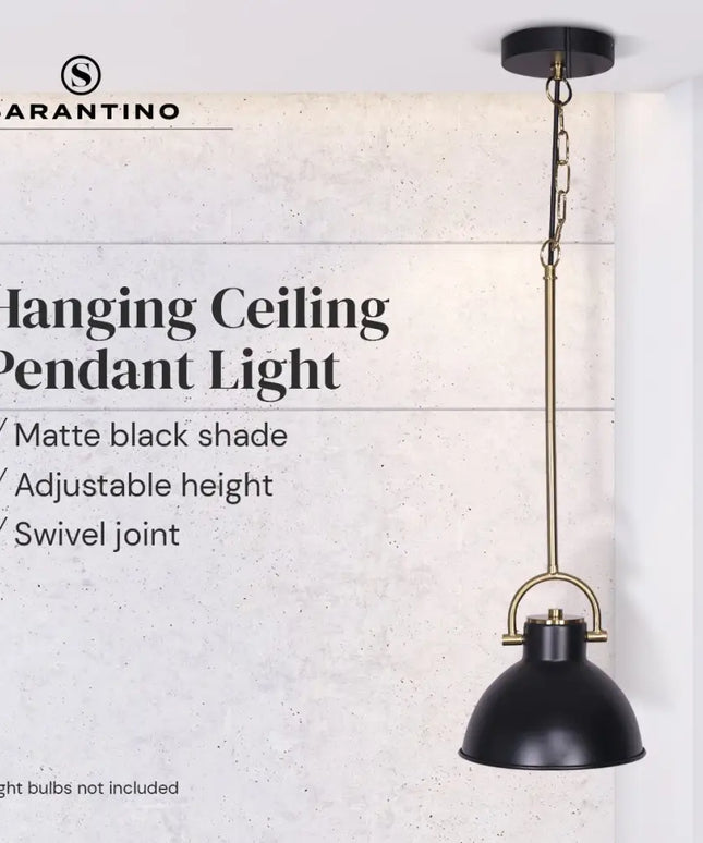 Sarantino Black and Gold Pendant Light-Home & Garden > Lighting-Koala Lamps and Lighting