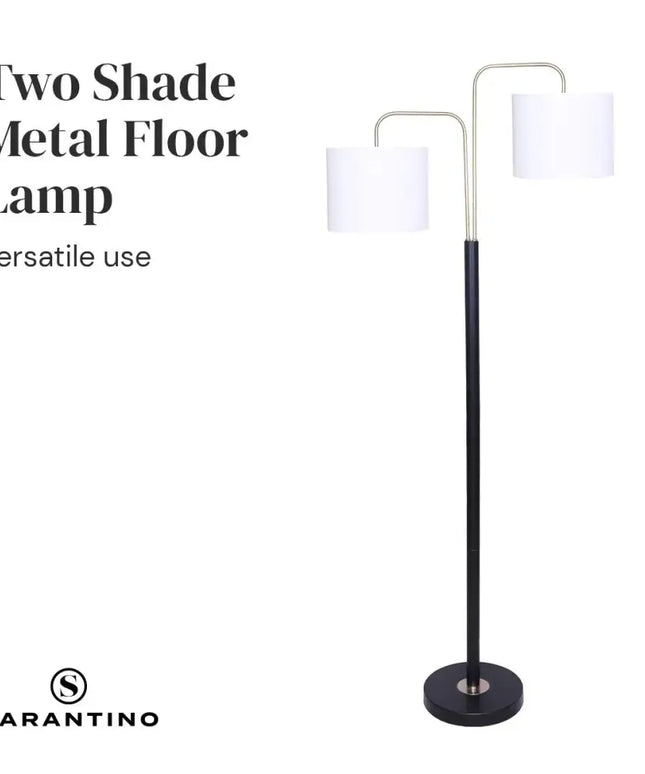 Sarantino Black/Brass Finish Reading Light Electric Table Lamp-Home & Garden > Lighting-Koala Lamps and Lighting