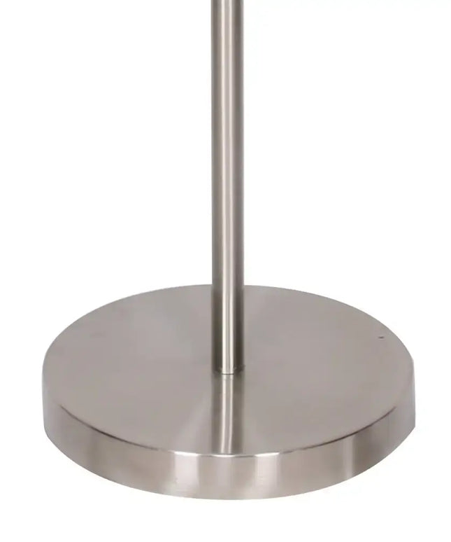 Sarantino Brushed Nickel Height-Adjustable Metal Floor Lamp-Home & Garden > Lighting-Koala Lamps and Lighting