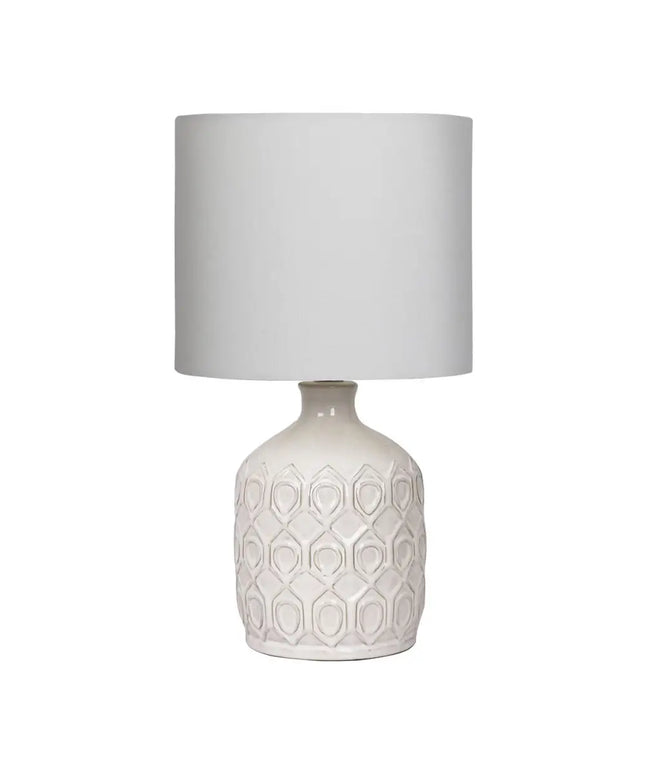 Sarantino Ceramic Table Lamp In Cream-Home & Garden > Lighting-Koala Lamps and Lighting