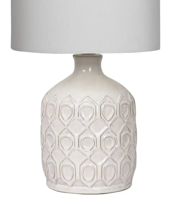 Sarantino Ceramic Table Lamp In Cream-Home & Garden > Lighting-Koala Lamps and Lighting