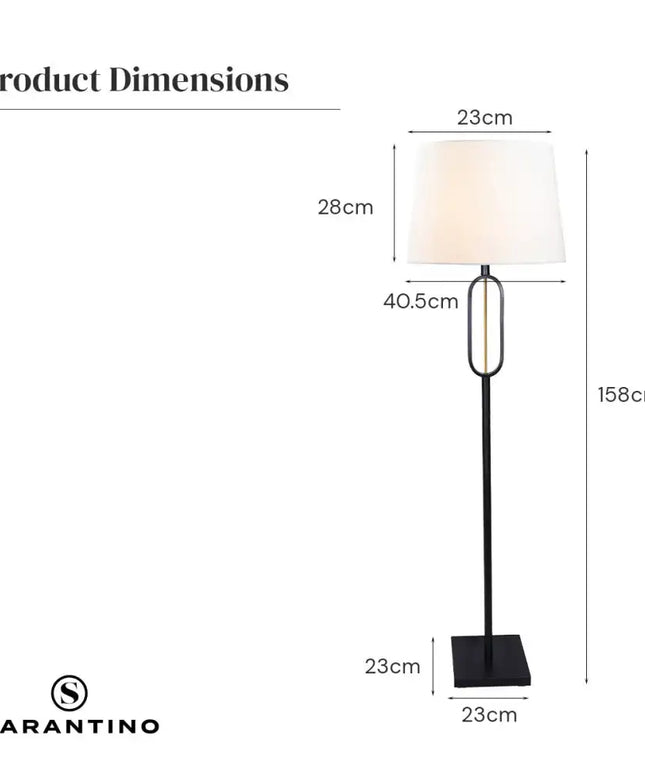 Sarantino Classic Floor Lamp with Empire Shade-Home & Garden > Lighting-Koala Lamps and Lighting