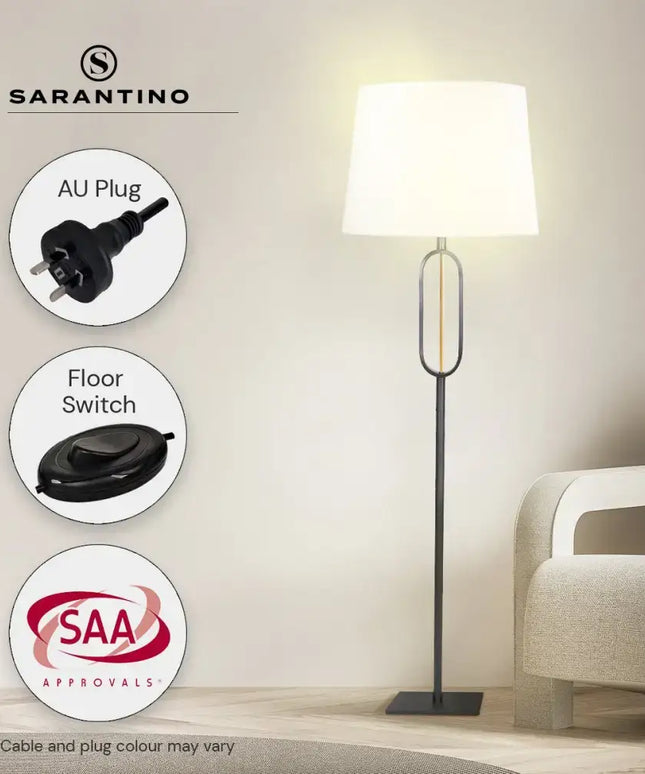 Sarantino Classic Floor Lamp with Empire Shade-Home & Garden > Lighting-Koala Lamps and Lighting