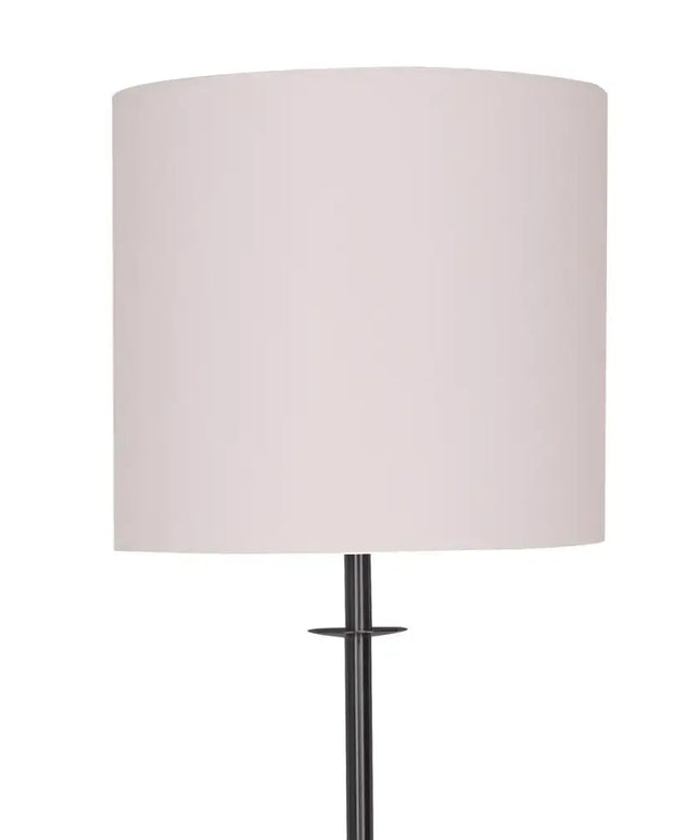 Sarantino Concrete & Metal Table Lamp with Off-White Linen Shade-Home & Garden > Lighting-Koala Lamps and Lighting
