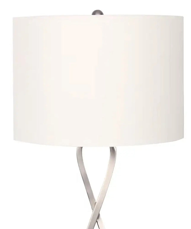 Sarantino Contemporary Table Lamp In Nickel Finish-Home & Garden > Lighting-Koala Lamps and Lighting