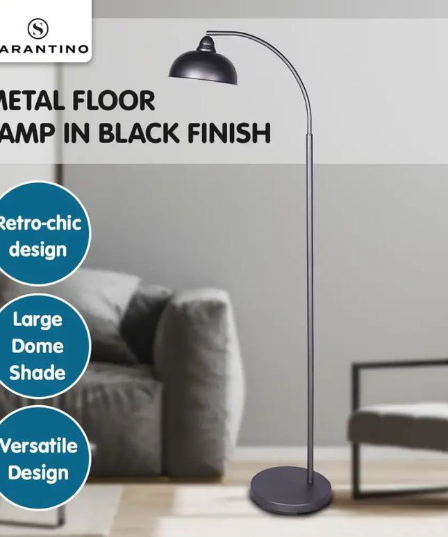 Sarantino Dark Grey Floor Lamp Industrial Chic Adjustable Angle-Home & Garden > Lighting-Koala Lamps and Lighting