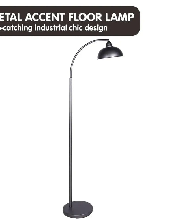 Sarantino Dark Grey Floor Lamp Industrial Chic Adjustable Angle-Home & Garden > Lighting-Koala Lamps and Lighting