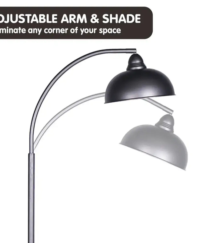 Sarantino Dark Grey Floor Lamp Industrial Chic Adjustable Angle-Home & Garden > Lighting-Koala Lamps and Lighting