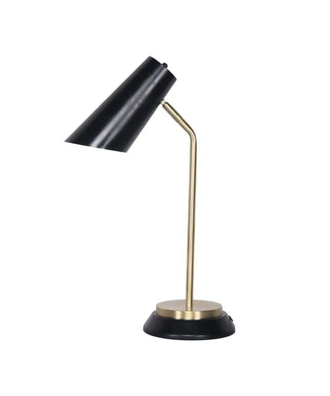 Sarantino Electric Reading Light Table Lamp Brass Finish - Black-Home & Garden > Lighting-Koala Lamps and Lighting