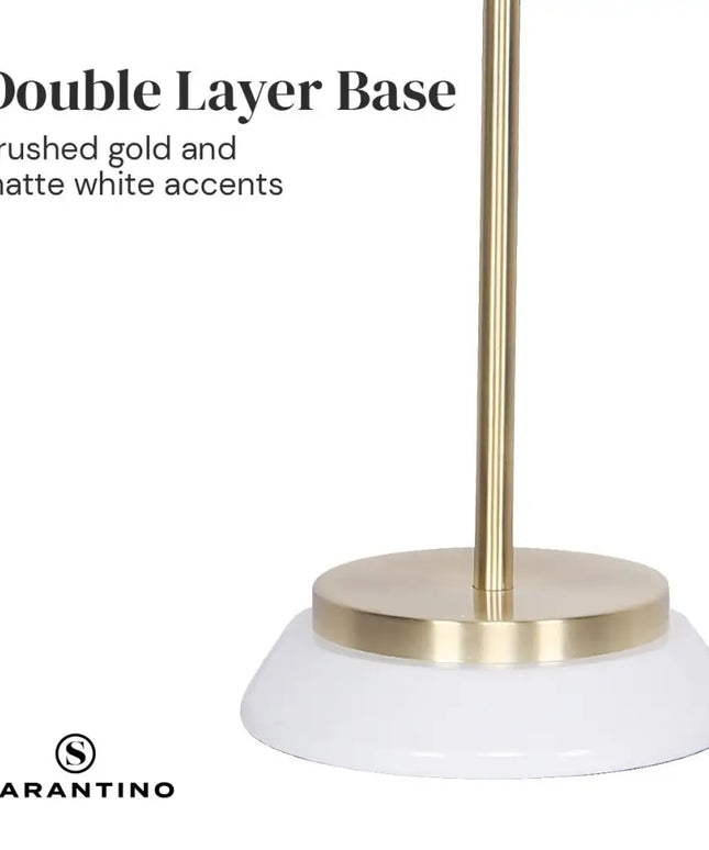 Sarantino Electric Reading Light Table Lamp Brass Finish - White-Home & Garden > Lighting-Koala Lamps and Lighting