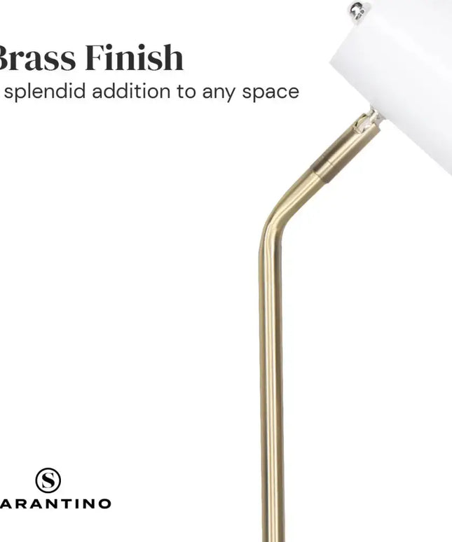 Sarantino Electric Reading Light Table Lamp Brass Finish - White-Home & Garden > Lighting-Koala Lamps and Lighting