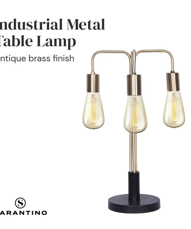 Sarantino Exposed Bulb Industrial Table Lamp-Home & Garden > Lighting-Koala Lamps and Lighting