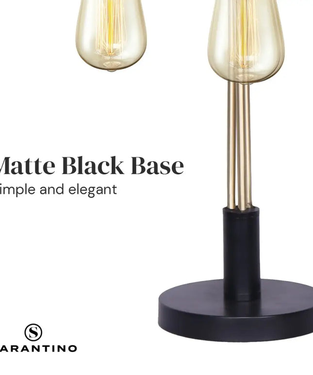 Sarantino Exposed Bulb Industrial Table Lamp-Home & Garden > Lighting-Koala Lamps and Lighting