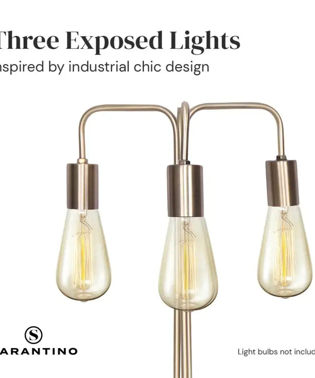 Sarantino Exposed Bulb Industrial Table Lamp-Home & Garden > Lighting-Koala Lamps and Lighting