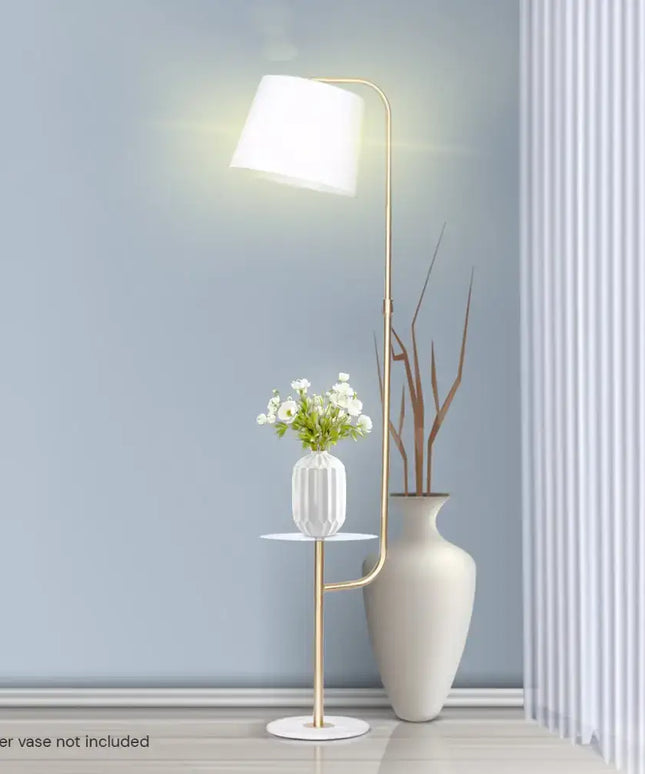 Sarantino Glass End Brass Finish Table Top Floor Lamp-Home & Garden > Lighting-Koala Lamps and Lighting