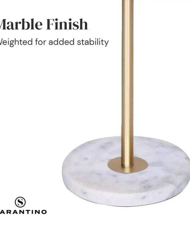 Sarantino Glass End Brass Finish Table Top Floor Lamp-Home & Garden > Lighting-Koala Lamps and Lighting