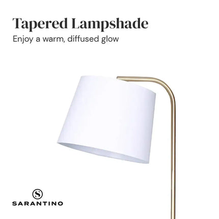 Sarantino Glass End Brass Finish Table Top Floor Lamp-Home & Garden > Lighting-Koala Lamps and Lighting