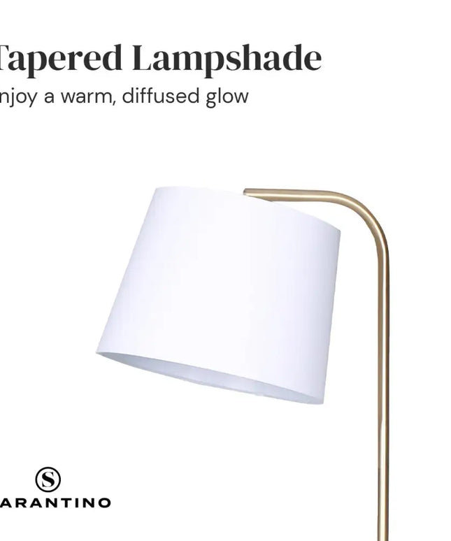 Sarantino Glass End Brass Finish Table Top Floor Lamp-Home & Garden > Lighting-Koala Lamps and Lighting