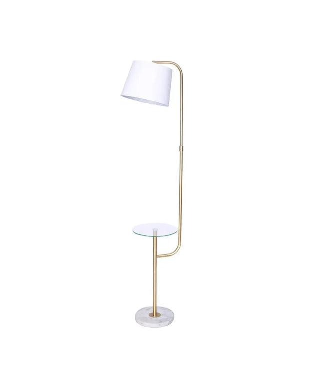 Sarantino Glass End Brass Finish Table Top Floor Lamp-Home & Garden > Lighting-Koala Lamps and Lighting