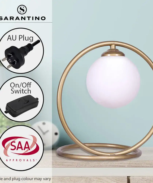 Sarantino Gold Metal Table Lamp-Home & Garden > Lighting-Koala Lamps and Lighting