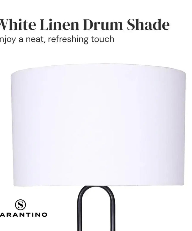 Sarantino Height-Adjustable Metal Floor Lamp Matte Black-Home & Garden > Lighting-Koala Lamps and Lighting