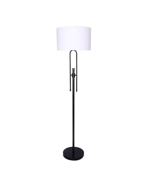 Sarantino Height-Adjustable Metal Floor Lamp Matte Black-Home & Garden > Lighting-Koala Lamps and Lighting