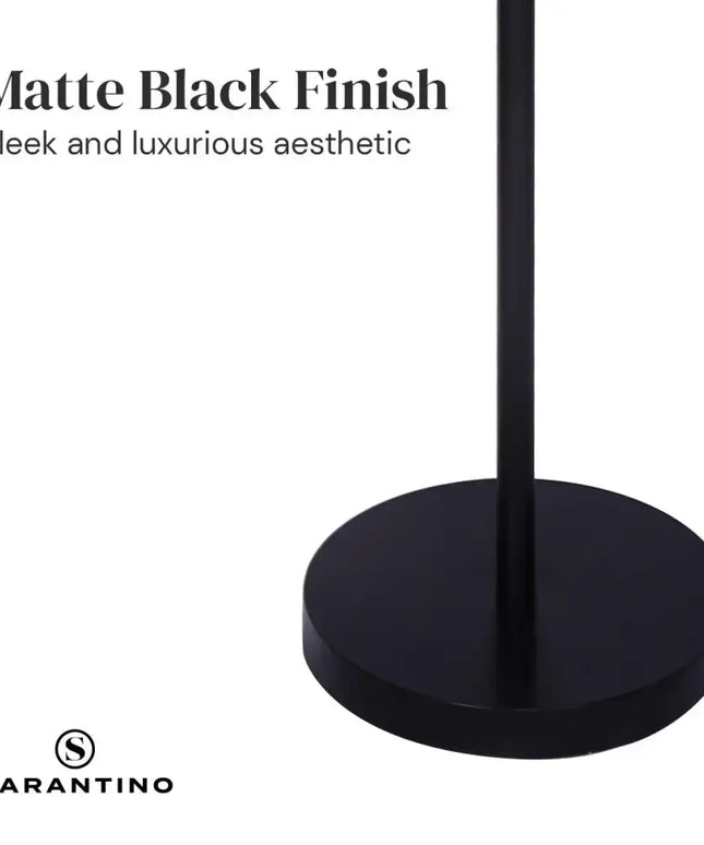 Sarantino Height-Adjustable Metal Floor Lamp Matte Black-Home & Garden > Lighting-Koala Lamps and Lighting