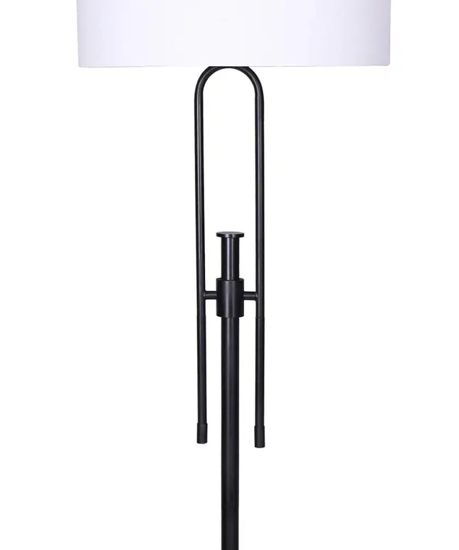 Sarantino Height-Adjustable Metal Floor Lamp Matte Black-Home & Garden > Lighting-Koala Lamps and Lighting