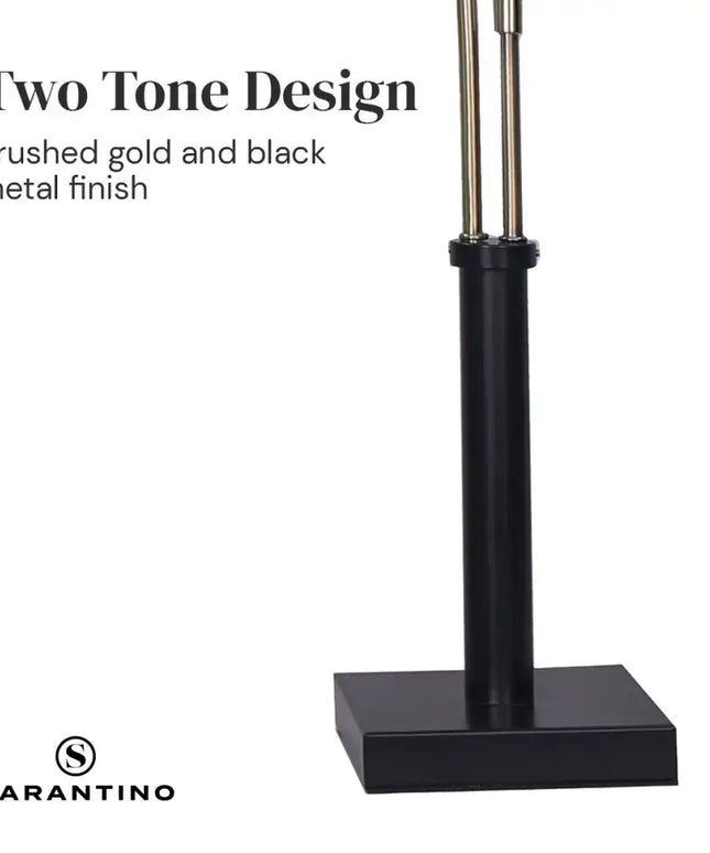 Sarantino LED Metal Table Lamp with 2 Lights Brushed Gold Black Finish-Home & Garden > Lighting-Koala Lamps and Lighting