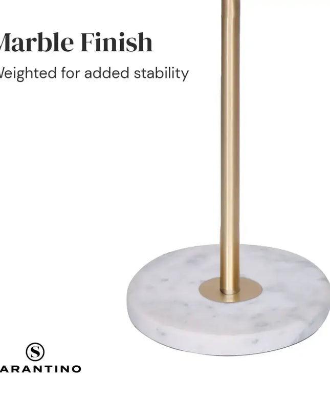 Sarantino Marble & Metal End Table Top Floor Lamp-Home & Garden > Lighting-Koala Lamps and Lighting