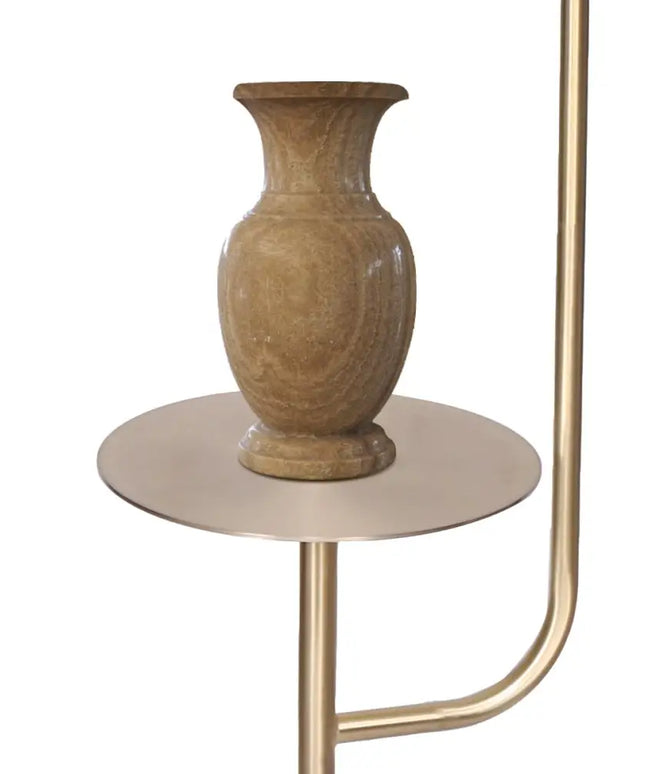 Sarantino Marble & Metal End Table Top Floor Lamp-Home & Garden > Lighting-Koala Lamps and Lighting