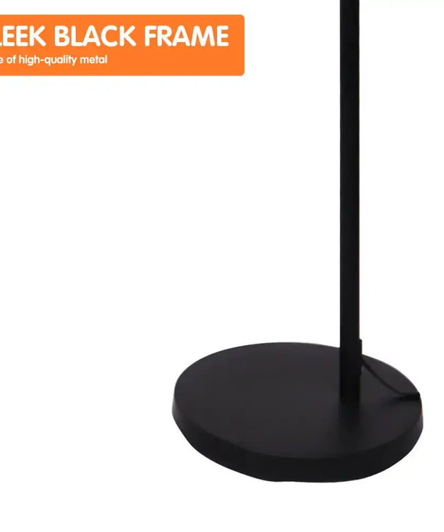 Sarantino Metal Arc Arm Floor Lamp Shade Black-Home & Garden > Lighting-Koala Lamps and Lighting
