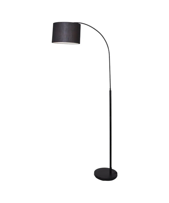 Sarantino Metal Arc Arm Floor Lamp Shade Black-Home & Garden > Lighting-Koala Lamps and Lighting