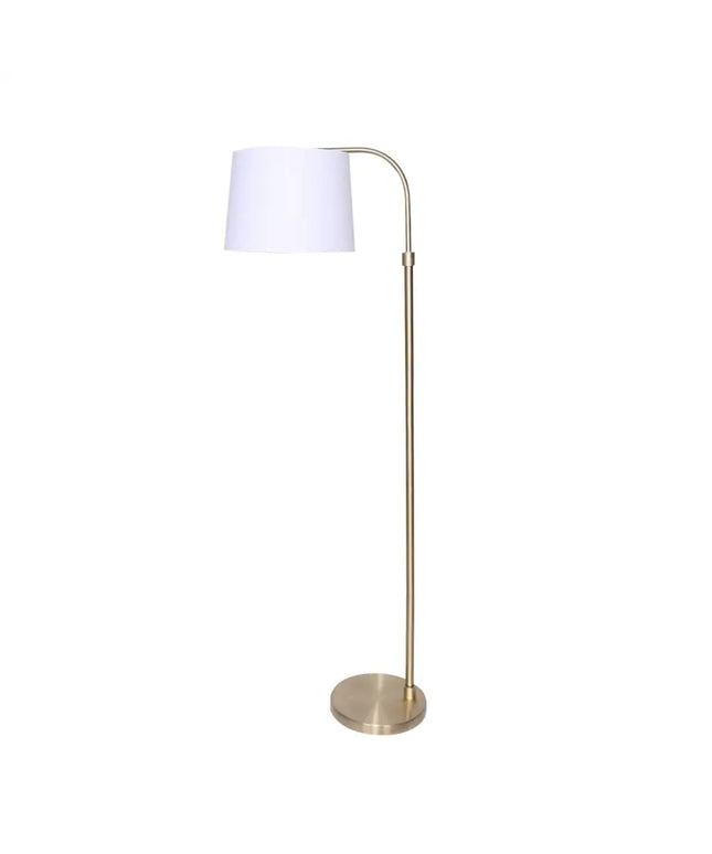 Sarantino Metal Floor Lamp Brass Finish Adjustable Height-Home & Garden > Lighting-Koala Lamps and Lighting