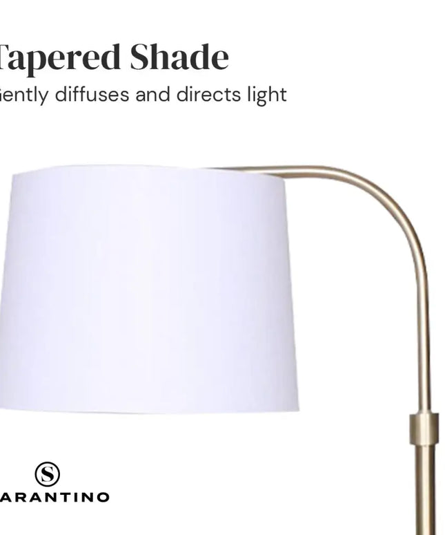 Sarantino Metal Floor Lamp Brass Finish Adjustable Height-Home & Garden > Lighting-Koala Lamps and Lighting