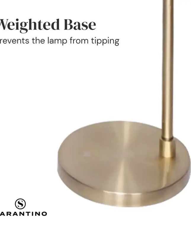 Sarantino Metal Floor Lamp Brass Finish Adjustable Height-Home & Garden > Lighting-Koala Lamps and Lighting