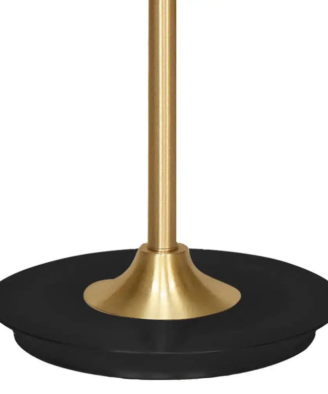 Sarantino Metal Floor Lamp Brushed Brass Finish with White Shade-Home & Garden > Lighting-Koala Lamps and Lighting