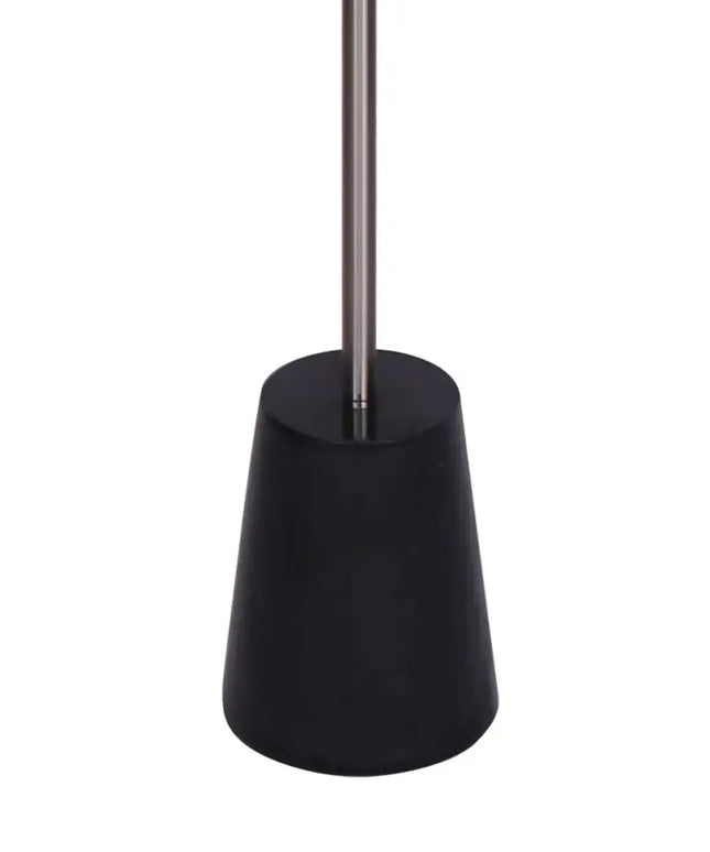 Sarantino Metal Floor Lamp Nickel Finish with Black Marble Base-Home & Garden > Lighting-Koala Lamps and Lighting