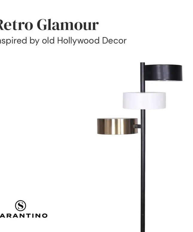 Sarantino Metal Floor Lamp with 3 Swirl Shades-Home & Garden > Lighting-Koala Lamps and Lighting