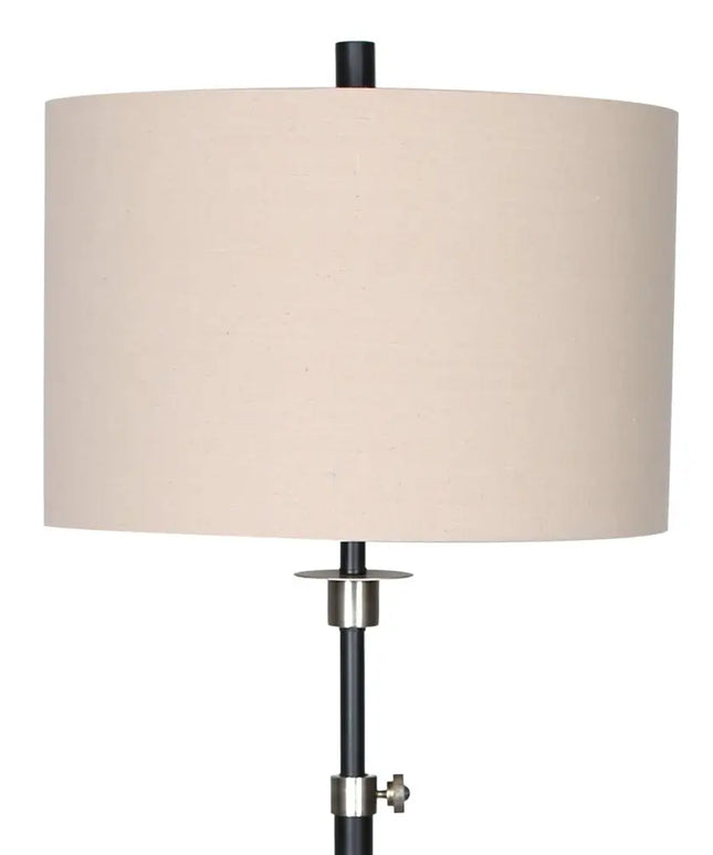 Sarantino Metal Floor Lamp with Cream Drum Shade-Home & Garden > Lighting-Koala Lamps and Lighting