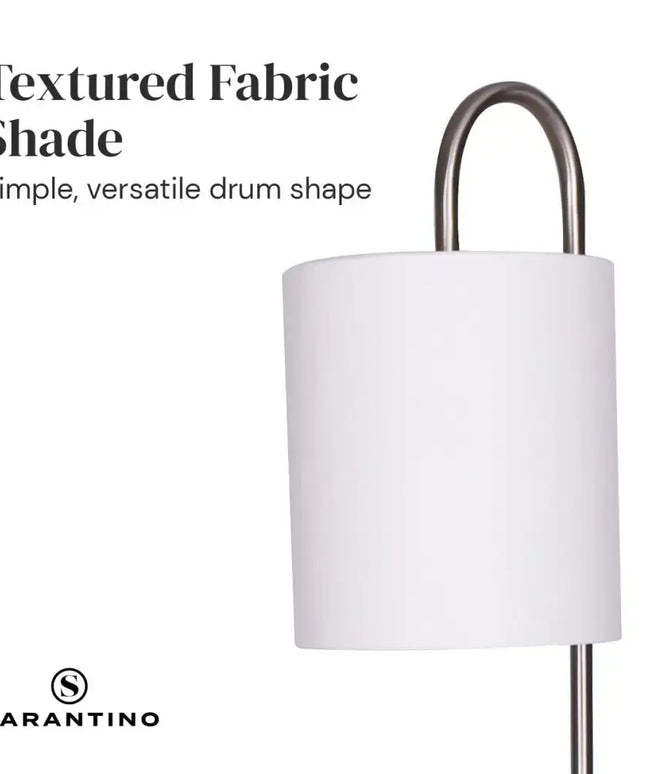 Sarantino Metal Floor Lamp with Glass Shelves-Home & Garden > Lighting-Koala Lamps and Lighting