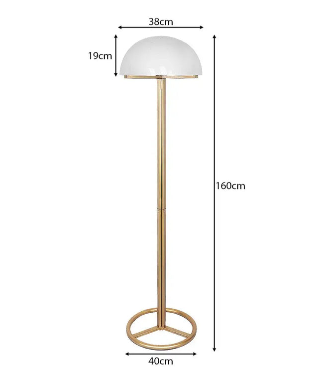 Sarantino Metal Floor Lamp with White Acrylic Shade by Sarantino-Home & Garden > Lighting-Koala Lamps and Lighting