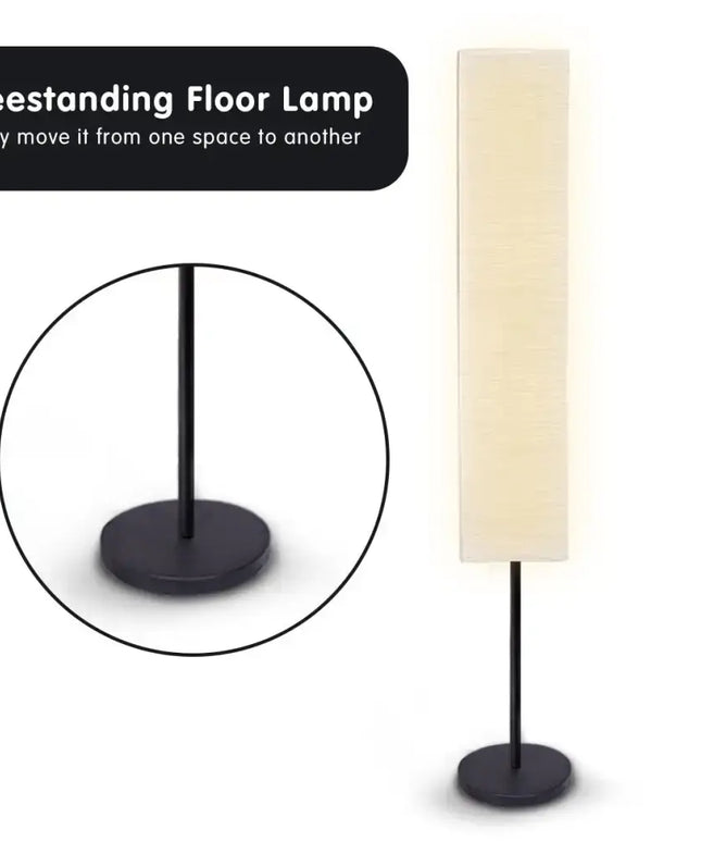 Sarantino Metal Floor Lamp with White Paper Wrinkle Shade Light Stand-Home & Garden > Lighting-Koala Lamps and Lighting