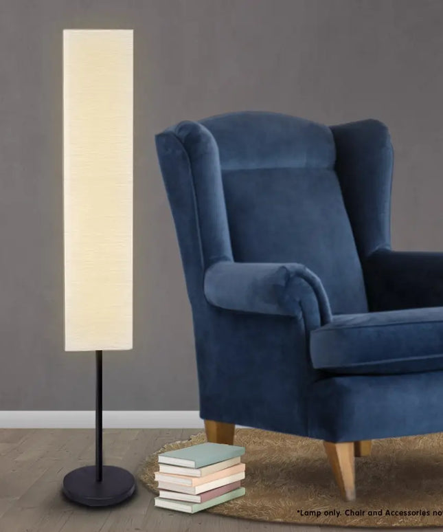 Sarantino Metal Floor Lamp with White Paper Wrinkle Shade Light Stand-Home & Garden > Lighting-Koala Lamps and Lighting