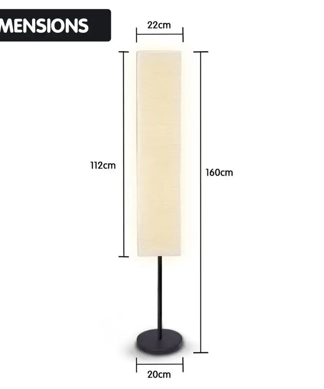 Sarantino Metal Floor Lamp with White Paper Wrinkle Shade Light Stand-Home & Garden > Lighting-Koala Lamps and Lighting