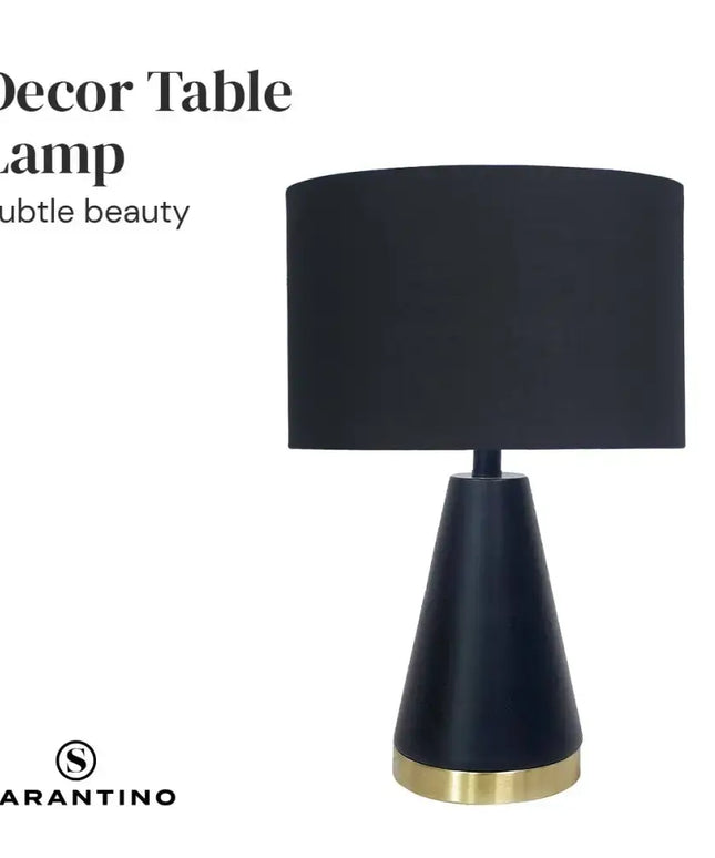 Sarantino Metal Table Lamp in Black and Gold-Home & Garden > Lighting-Koala Lamps and Lighting