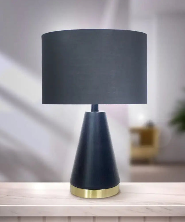 Sarantino Metal Table Lamp in Black and Gold-Home & Garden > Lighting-Koala Lamps and Lighting