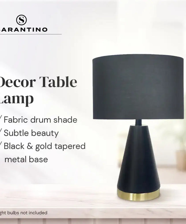 Sarantino Metal Table Lamp in Black and Gold-Home & Garden > Lighting-Koala Lamps and Lighting