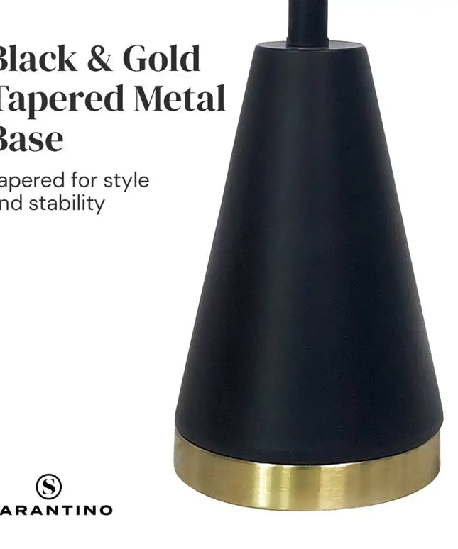 Sarantino Metal Table Lamp in Black and Gold-Home & Garden > Lighting-Koala Lamps and Lighting