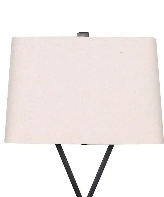 Sarantino Metal Table Lamp Pair Rectangular Shade X Stand-Home & Garden > Lighting-Koala Lamps and Lighting